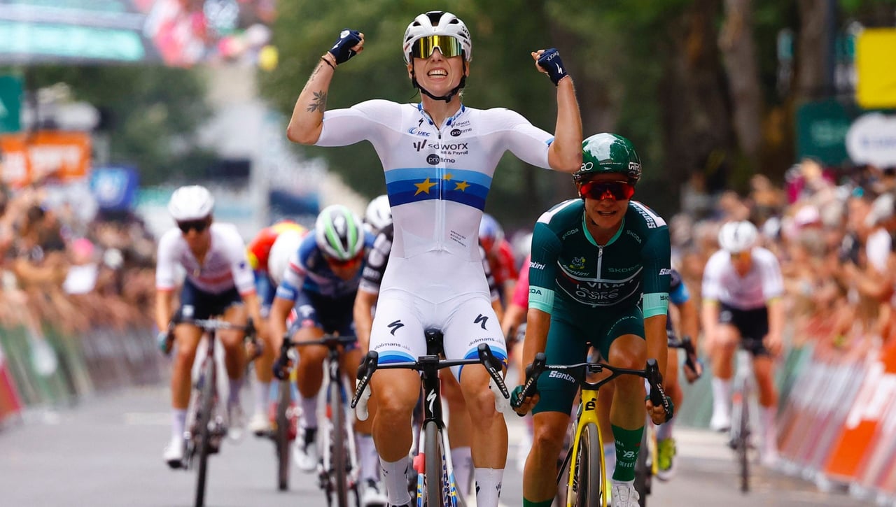 Lorena Wiebes se aprovecha del palo al equipo Movistar