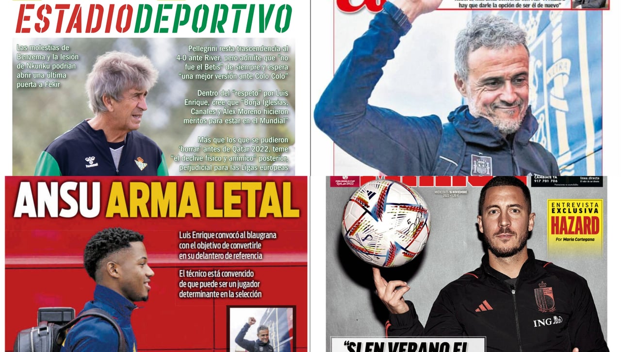 Atentos a Fekir, señalado Januzaj, España camino a Qatar... Así vienen las portadas 