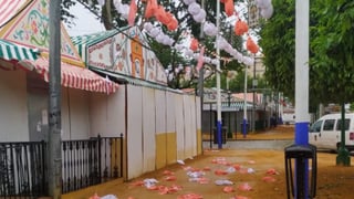 Destrozos en la Feria de Abril de Sevilla