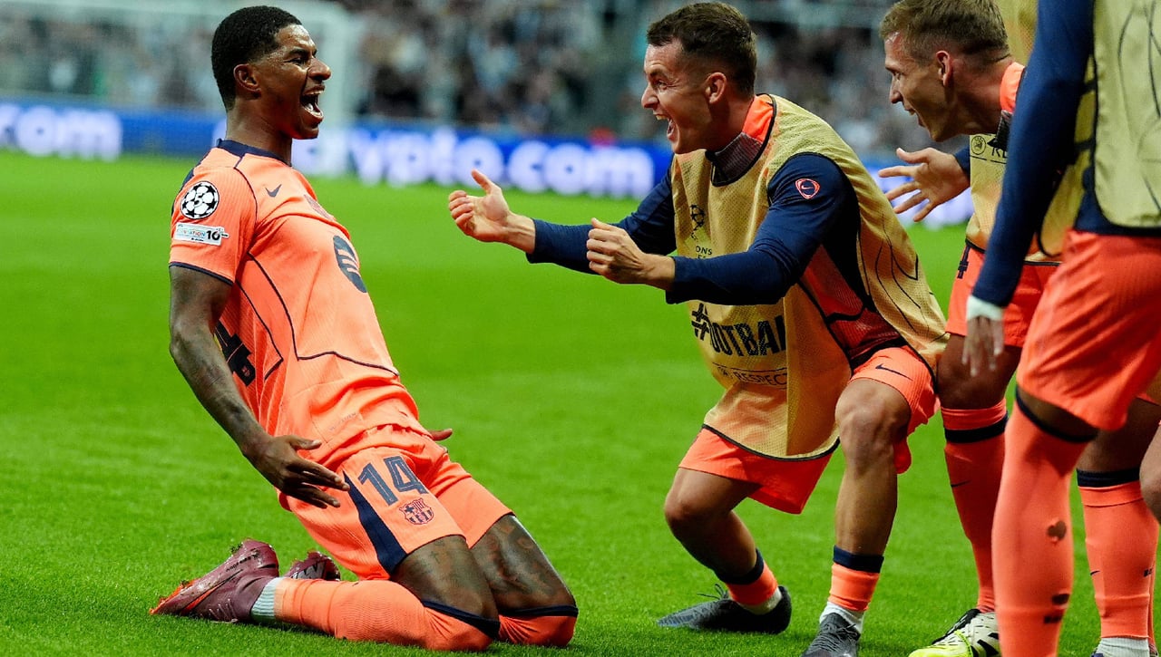 Newcastle 1-2 Barcelona: Rashford hace de líder en su tierra