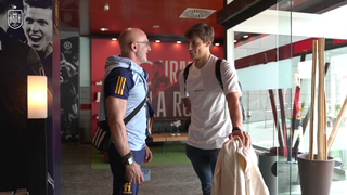 Los primeros pasos de Robin Le Normand con Luis de la Fuente