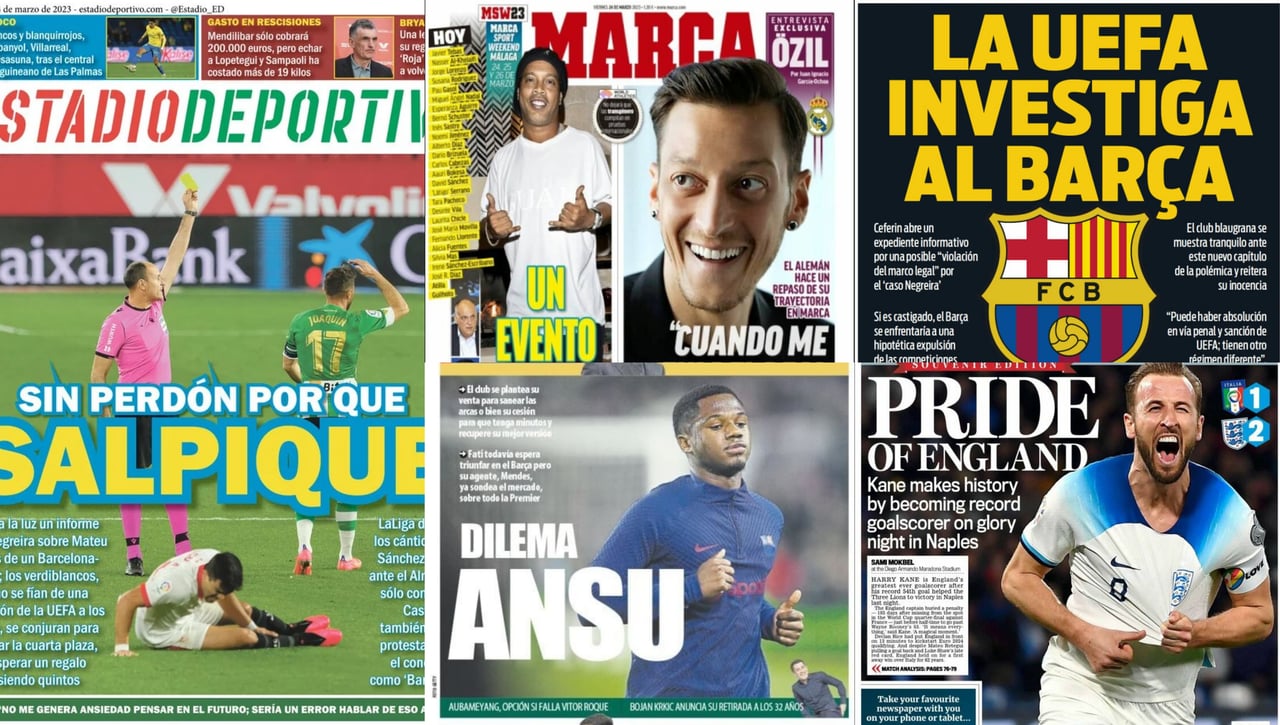 El caso Negreira llega a Mateu Lahoz, Betis y Sevilla tienen un central en común, histórico Kane...