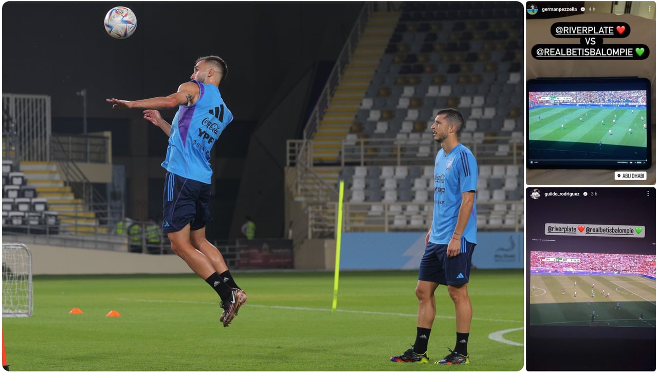 Así se vivió la goleada de River al Betis desde la concentración de la selección argentina 
