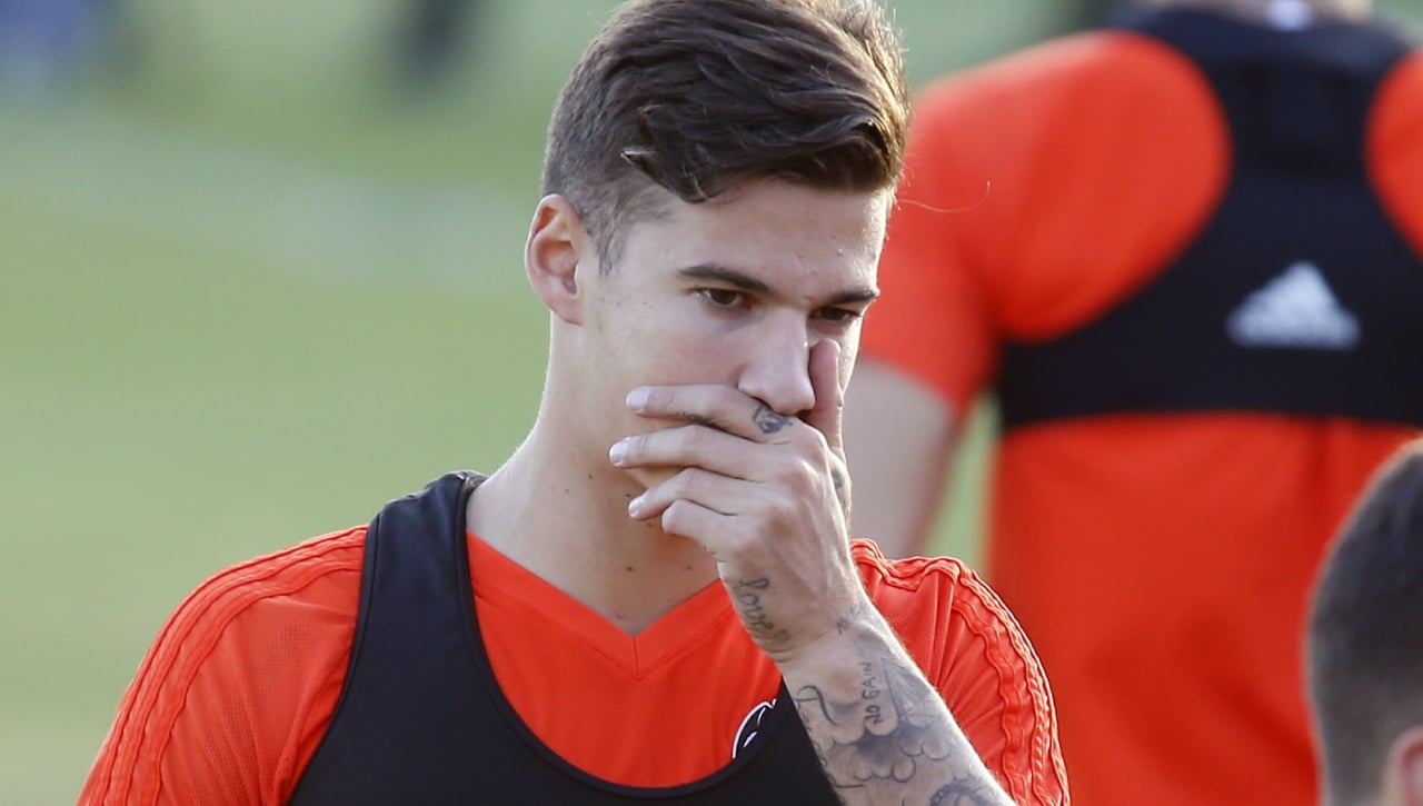 Santi Mina vuelve a entrenar con el Celta a la espera de conocer su sentencia