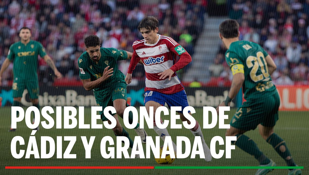 Cádiz - Granada: Alineación posible de Cádiz y Granada en el partido de hoy de LaLiga EA Sports