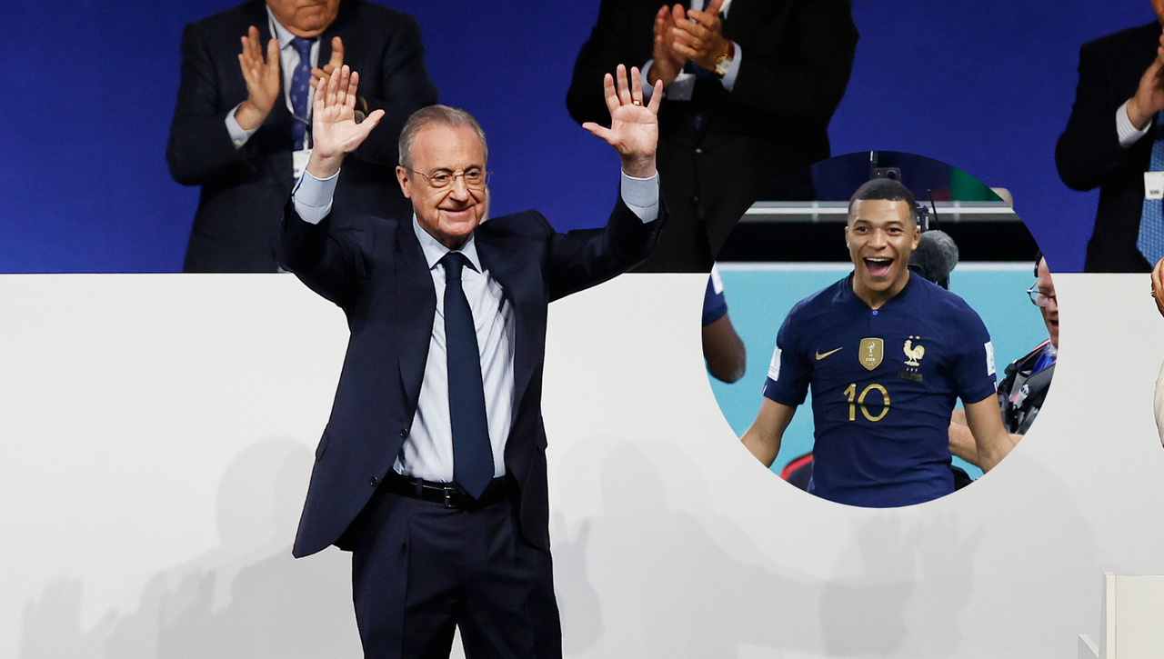 Florentino 'anuncia' el fichaje de Mbappé por el Real Madrid