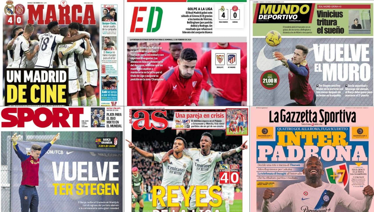Vinicius, Míchel, Ter Stegen, Jesús Navas y Cardoso... así llegan las portadas