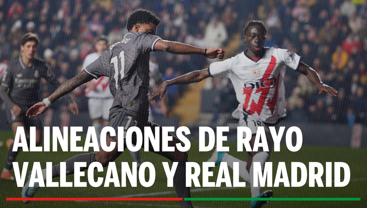 Alineaciones Rayo - Real Madrid: Alineación de Rayo Vallecano y Real Madrid en el partido de la jornada 12 de LaLiga
