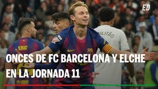 Alineaciones Barcelona - Elche: Alineaciones de Barcelona y Elche en la jornada 11 de LaLiga