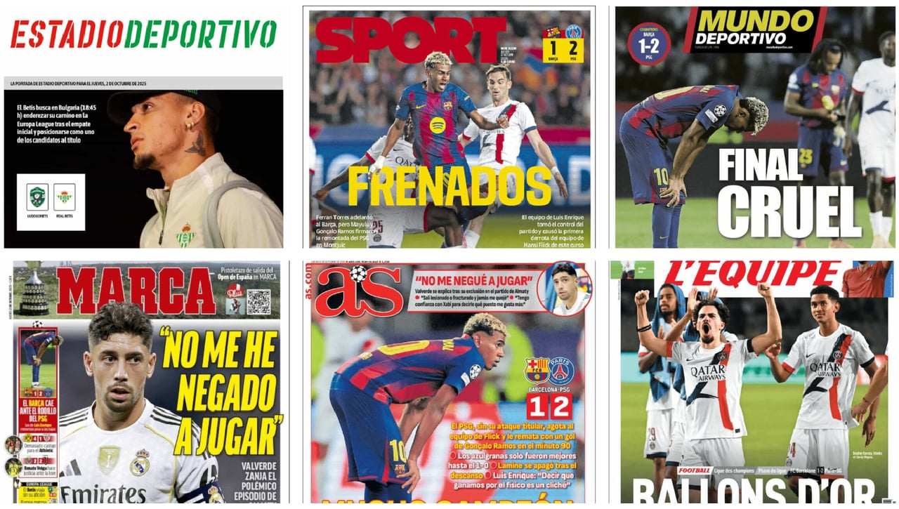 La derrota del FC Barcelona, el ‘culebrón Valverde’ y la jornada de la Champions League… Así vienen las portadas