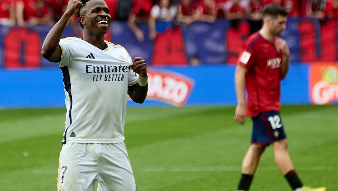 Vinicius, irritado por la amarilla en Pamplona 