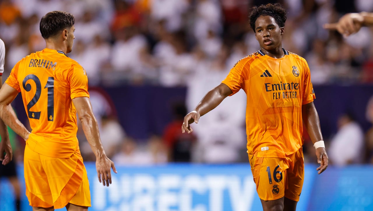 Rodrygo, Endrick y Brahim, contra el Barça