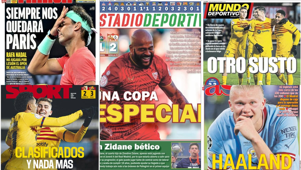 La sonrisa de Marcao, la lesión de Nadal, Haaland se pone en precio, Susto para Xavi... 