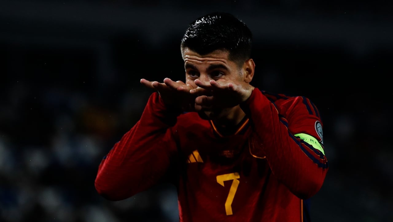 Morata, muy orgulloso tras su hat-trick y camino del podio