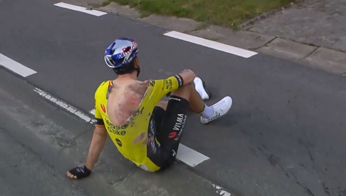 Grave accidente de Van Aert, que hace peligrar su futuro