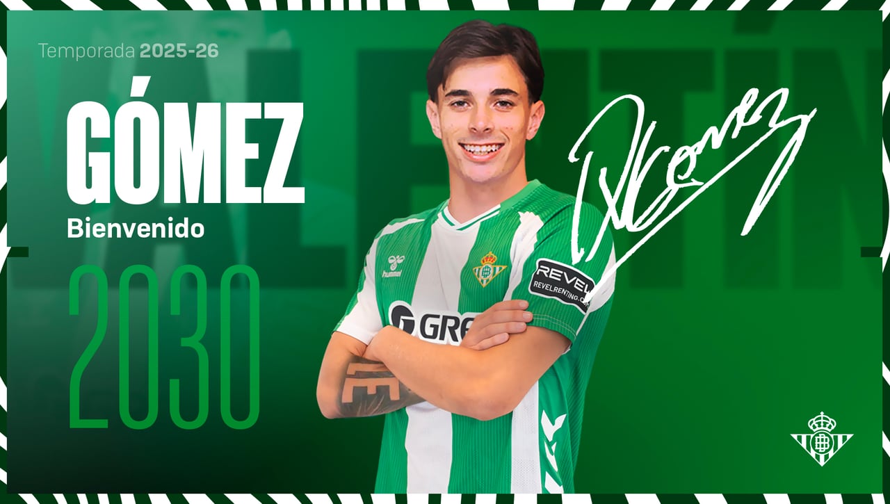 Fran Perea hace oficial el fichaje de Valentín Gómez por el Betis