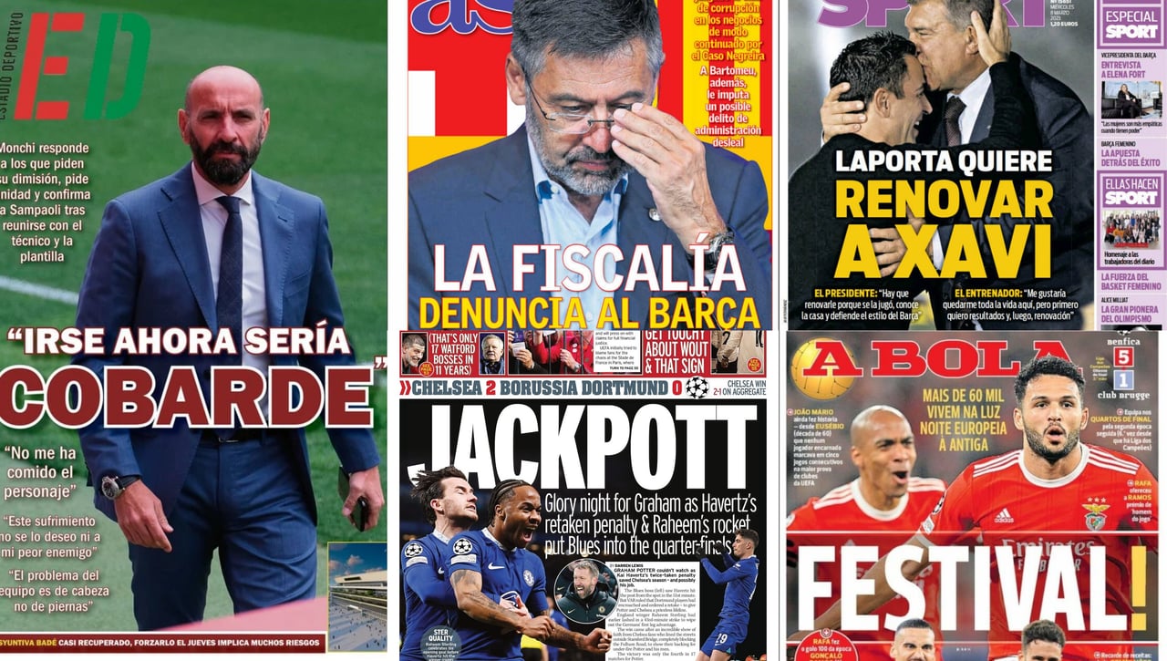 Monchi da la cara, la Fiscalía denuncia el Barça y Laporta mira a Xavi...