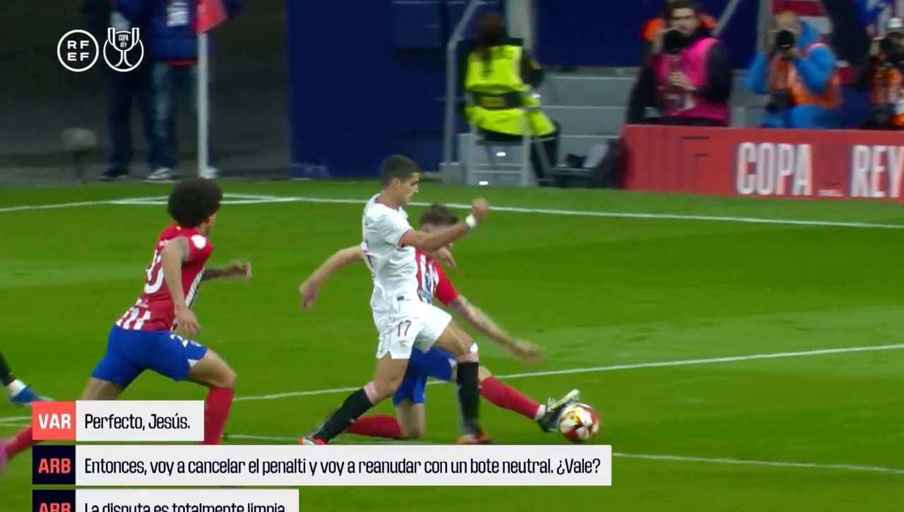 Desvelado el audio del VAR en el no penalti a Lamela y Navas confirma lo que vio en el campo