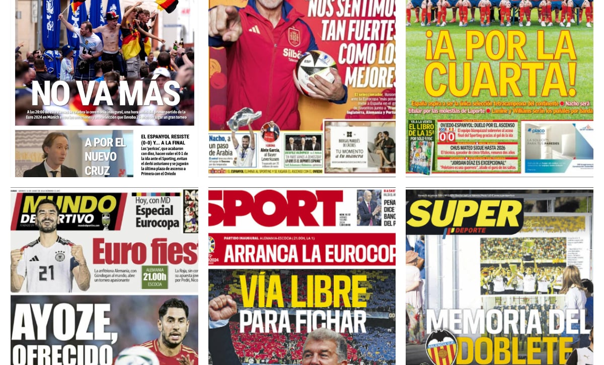 La Eurocopa, Ayoze o Nacho: así vienen las portadas