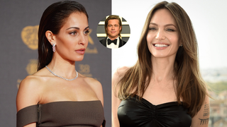 El triángulo de Brad Pitt con Hiba Abouk y Angelina Jolie