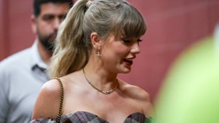 Taylor Swift, en el espectáculo del intermedio de la Super Bowl LX