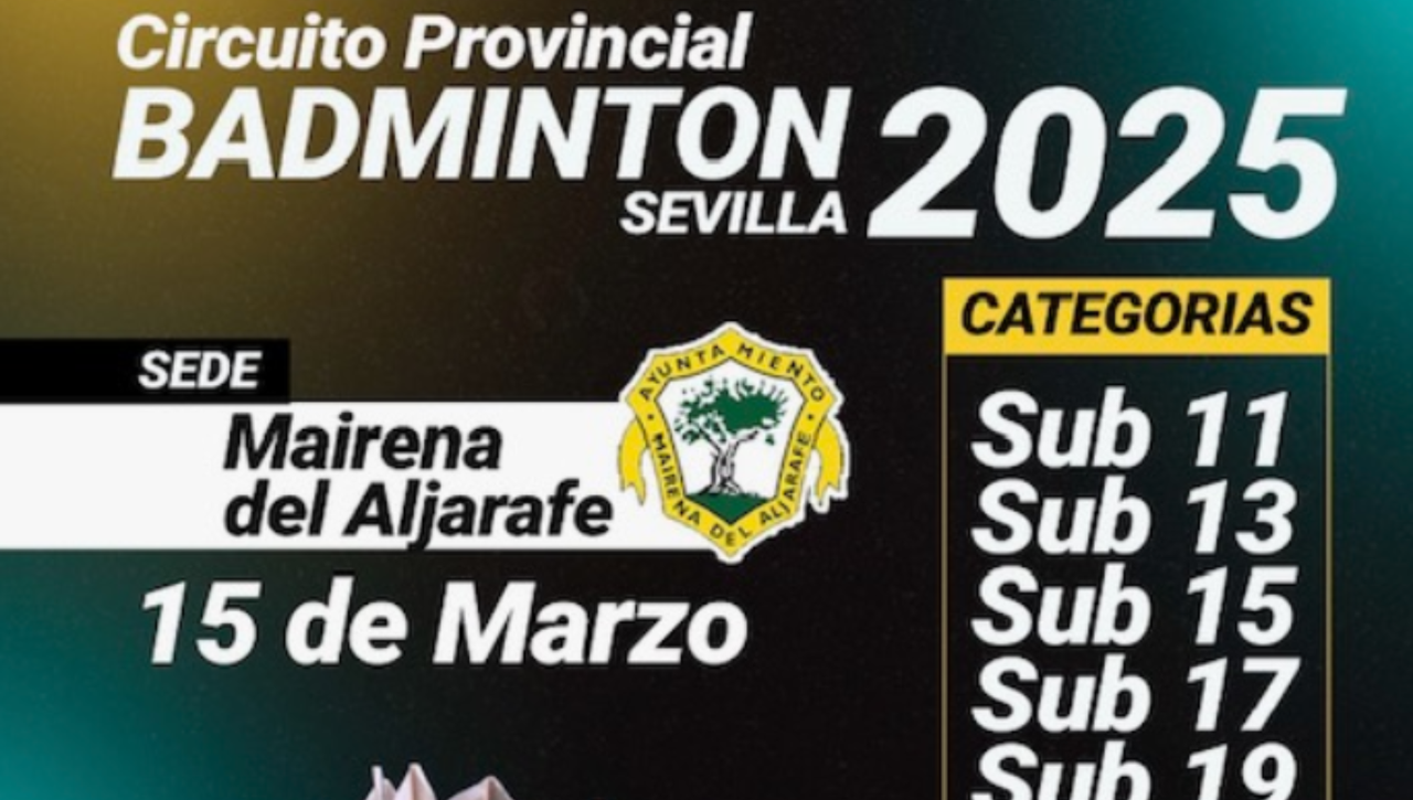 Mairena del Aljarafe se prepara para la cuarta jornada del Circuito Provincial de Bádminton