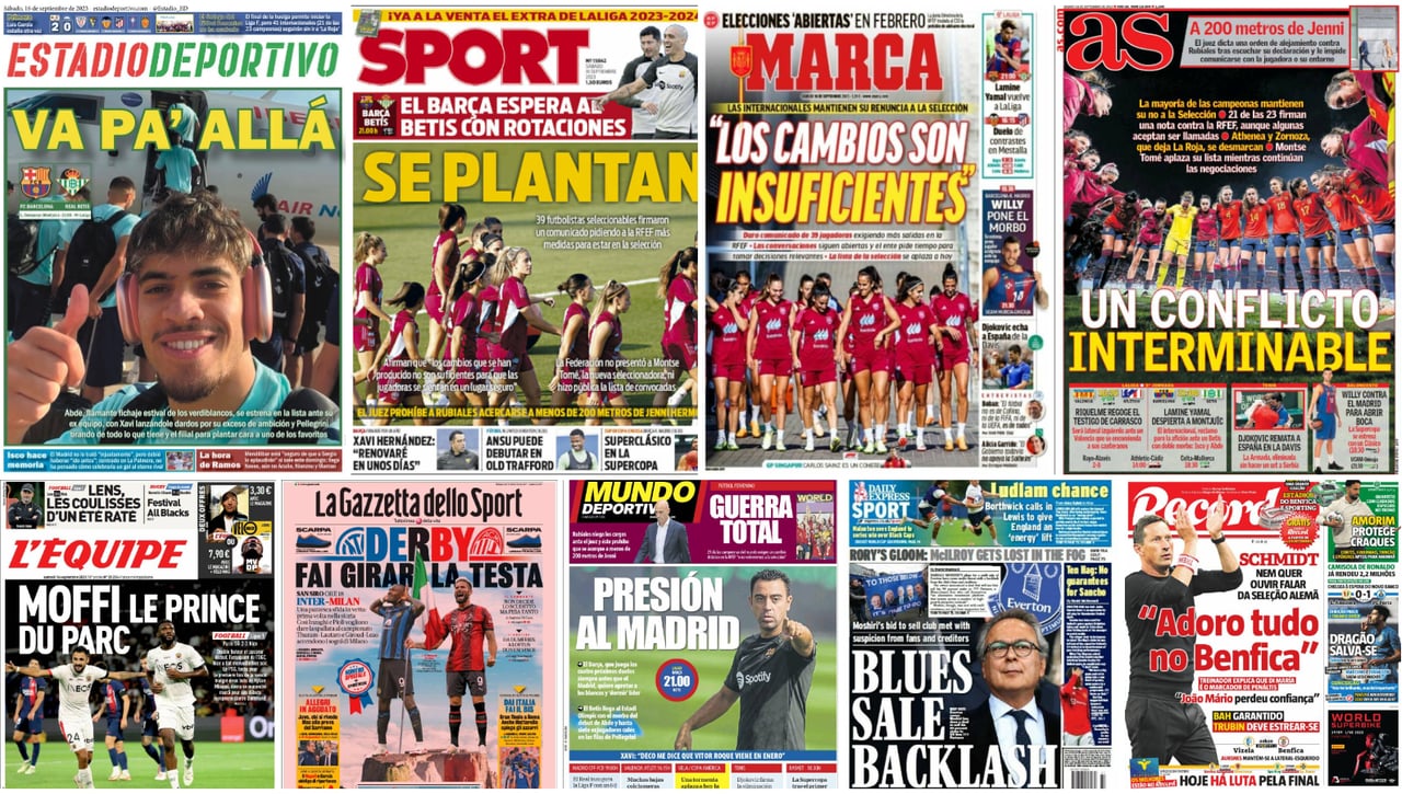 El viaje de Abde, los americanos del Sevilla, la memoria de Isco, Se plantan... portadas del sábado 16 de septiembre