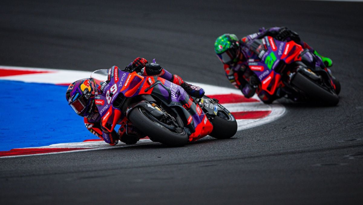 Jorge Martín da el gran susto en la fiesta de Ducati