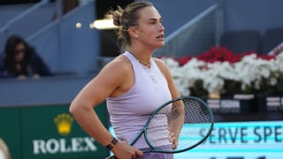 Sabalenka monta un escándalo para ganar en Madrid 