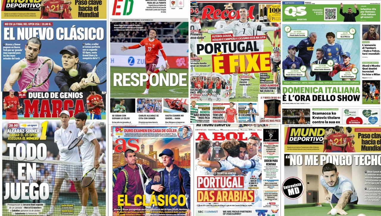 Alcaraz-Sinner, la selección española, Cristiano Ronaldo... Así vienen las portadas