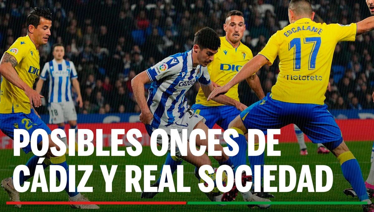 Alineaciones Cádiz - Real Sociedad: Alineación posible de Cádiz y Real Sociedad en el partido de hoy de LaLiga EA Sports
