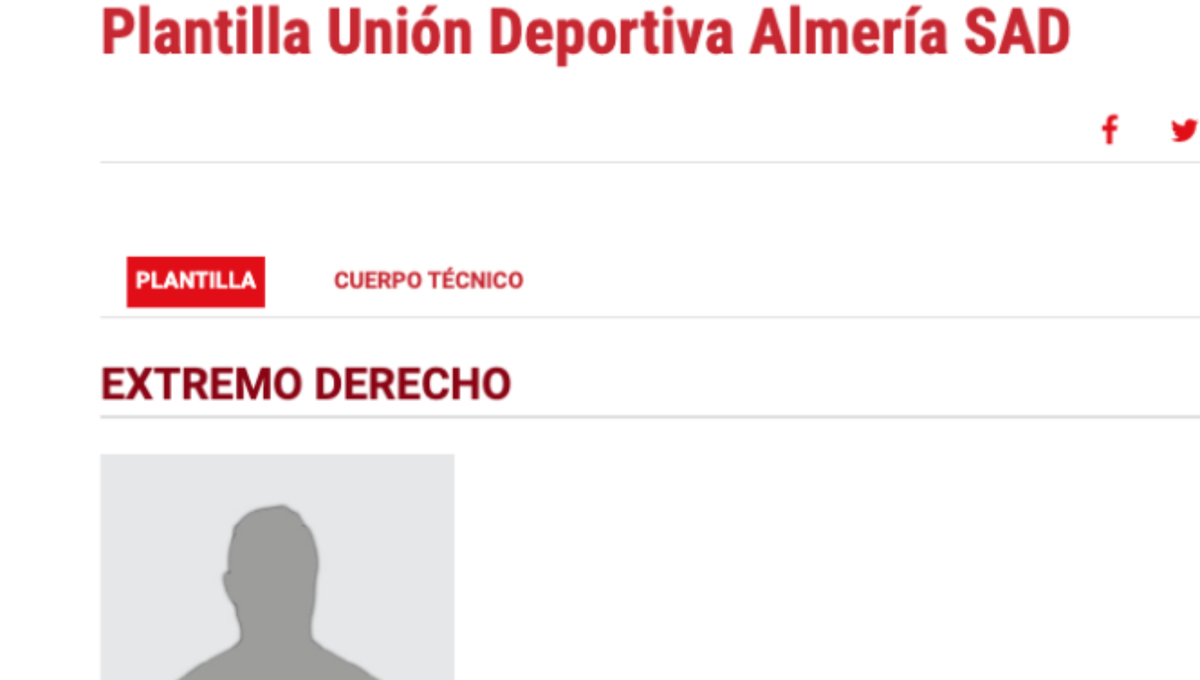 El Almería filtra un nuevo fichaje en su web antes de hacerse oficial