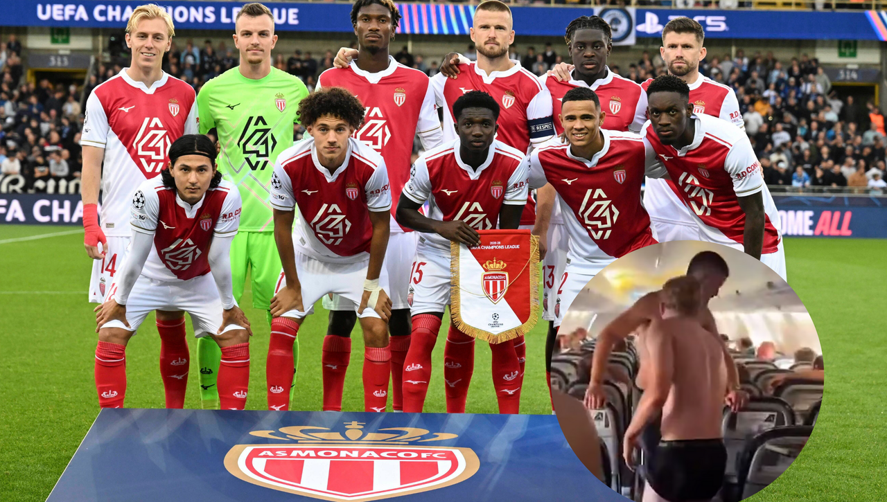 Los jugadores del Mónaco, pillados en pelotas por un fallo del avión