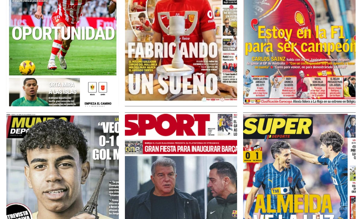 La final de Copa, Carlos Sainz, Lamine Yamal... así vienen las portadas