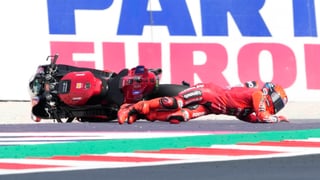 Marc Márquez baja a la tierra en el Gran Premio de San Marino