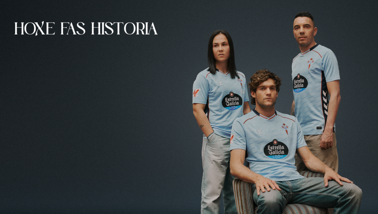 El Celta presenta su nueva camiseta 'europea'