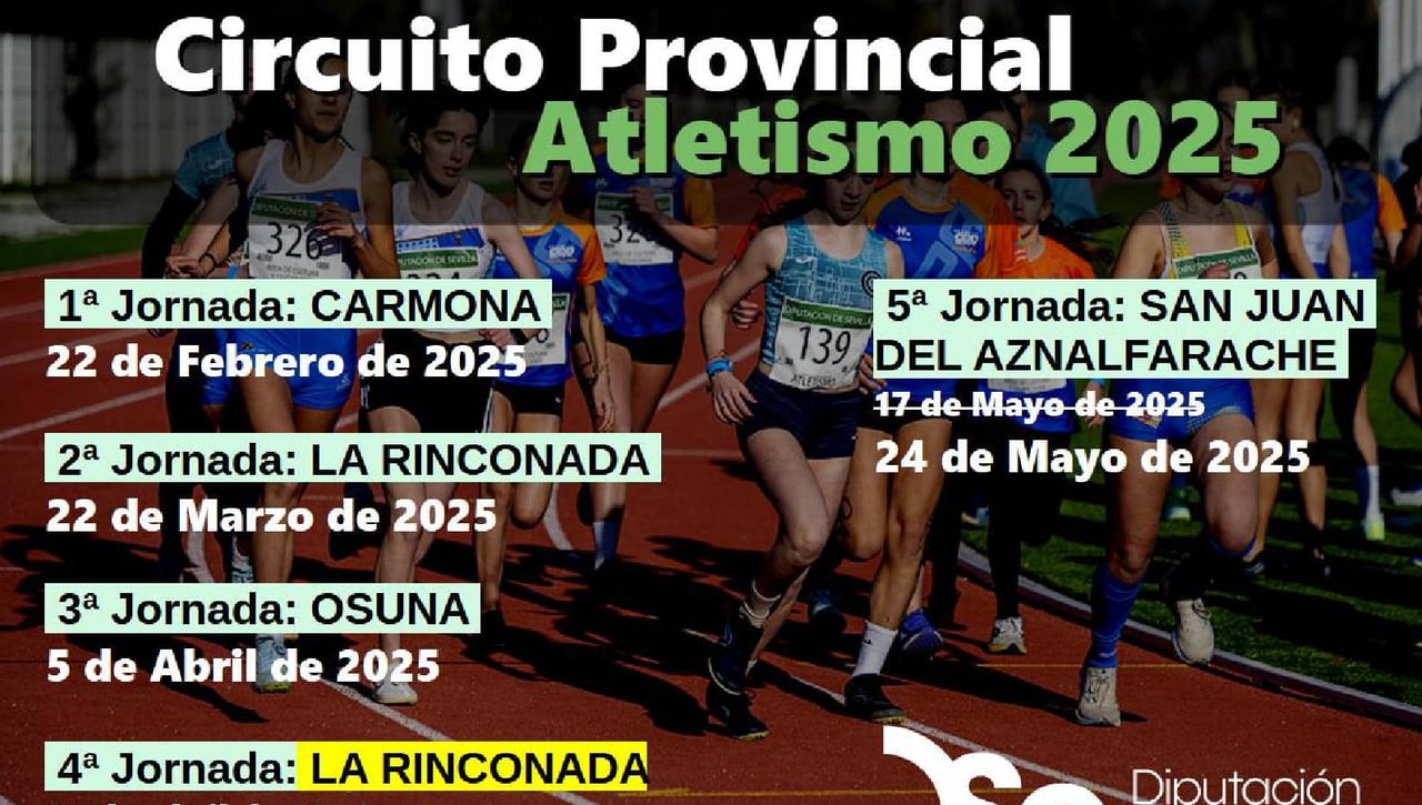 El 24 mayo se celebrará la última jornada del Circuito Provincial de Atletismo 2025