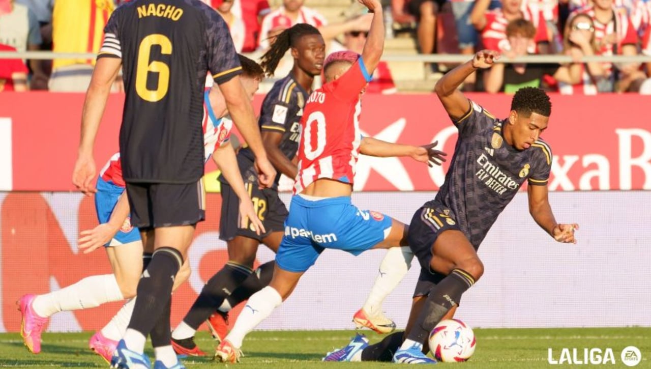 Lo que dice la norma sobre la mano de Bellingham ante el Girona