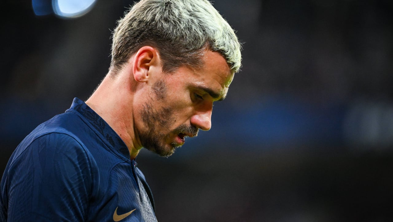 Griezmann lo intenta, pero es baja y rompe su récord con Francia