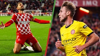 La pelea entre Stuani y Vanat por el gol