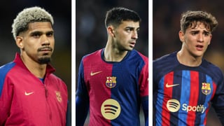 Araujo, estancado frente a los dispuestos Pedri y Gavi