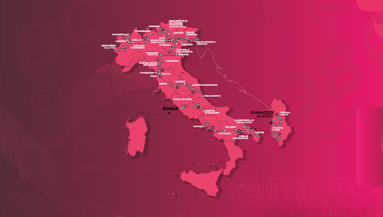 Recorrido Giro de Italia 2025 | Etapas, perfiles y recorrido de la ronda italiana