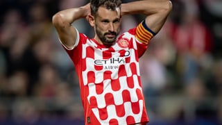 Stuani, contra el Real Madrid y los árbitros