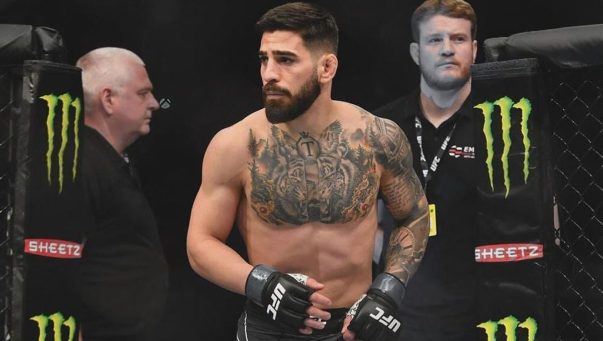 Ilia Topuria señala al Santiago Bernabéu