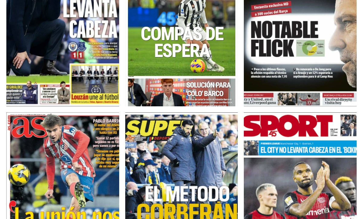 El mercado se mueve en Betis y Sevilla, Guardiola se hunde y el Barça avanza por Tah... así vienen las portadas de hoy