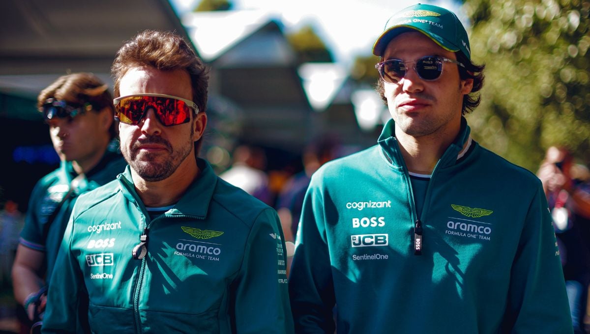 Fernando Alonso le da un golpe a Lance Stroll tras su subida de tono