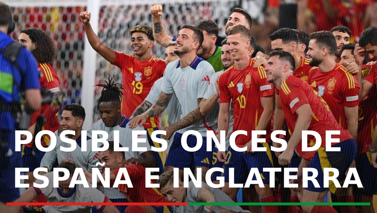 Alineaciones España - Inglaterra hoy: Alineación posible de Luis de la Fuente y Southgate en la final de la Eurocopa 2024