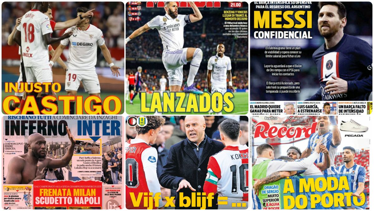 Castigo al Sevilla, Messi Confidencial, la Lanzada merengue... las portadas del sábado