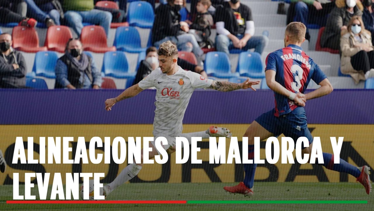 Alineaciones Mallorca - Levante: Alineación confirmada de Mallorca y Levante en el partido de la jornada 10 de LaLiga