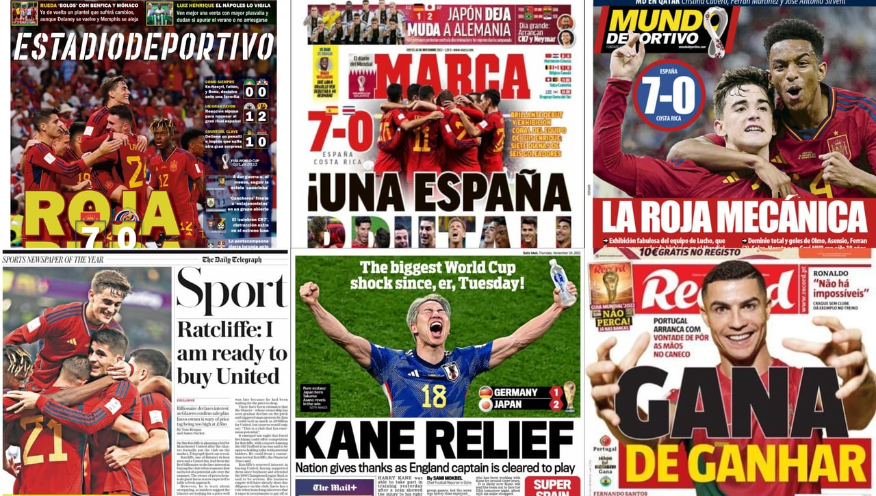 La goleada de España la da la vuelta al mundo: Pura Roja, La Roja mecánica, Una España brutal...